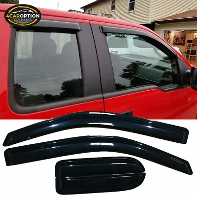 Fits 04-14 Ford F150 Supercab Extended Cab Window Visors Rain Sun Guard Vent 4Pc • $28.28