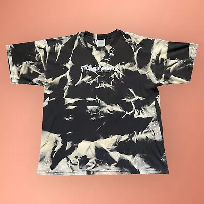 Vintage Y2K Deep Elm Records Gildan T-Shirt Mens XL Bleach Dye Custom Graphic • $18.99