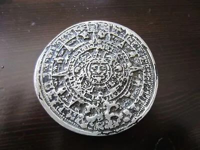 Aztec Calendar Decorative Collectors Abalone Sterling Covered Hand Crafted 66gr. • $14.99