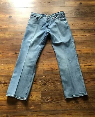 Wrangler Denim Jeans 33 X 30 Relaxed Blue Denim Jeans Red Label Stone Washed • $19.99