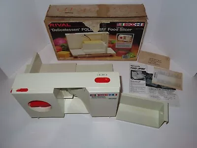 Vintage Rival Fold Away Electric Food Meat Slicer With Box USA Made Model 1044 • $35