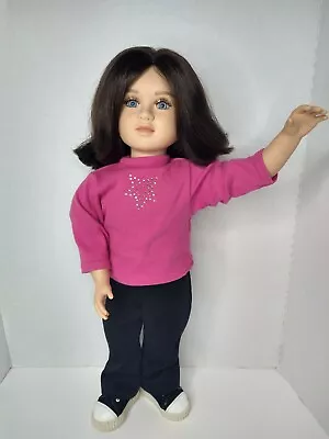 Vintage 2001 MY TWINN 23  Inch Poseable Doll Beautiful Blue Eyes Brown Hair • $61