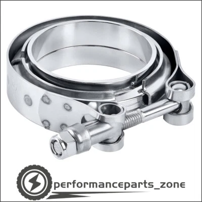$14.85 • Buy 2.5'' 304 Stainless Steel Exhaust V-Band Clamp With Male Female Flanges 2.5 Inch