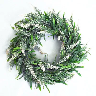 Large Door Wreath Artificial Lavender Topiary Floral Fall Garland Home Decor UK • £8.95