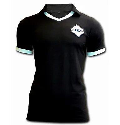 Lazio 80s Retro Replica Football Soccer Shirt Adult Away Navy Blue Calcio Italia • £13.99