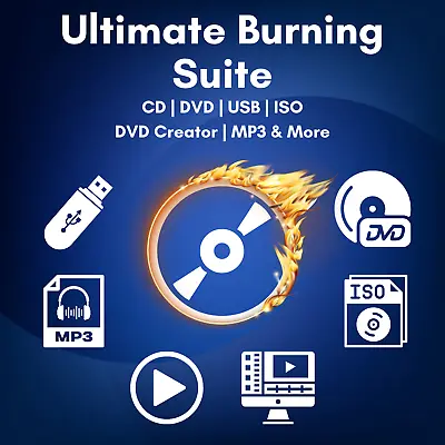 CD DVD Burning Software Suite | USB Burner | Iso & File Writing | DVD Creator • $16.99