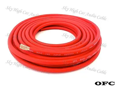$1.35 • Buy 8 Gauge OFC AWG RED Power Ground Wire Sky High Car Audio By The Foot GA Ft 