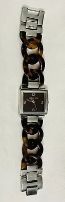 Women’s Michael Kors Designer Tortoise Resin Link Bracelet Watch MK-4107-NWD • $24.99