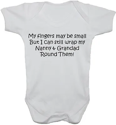 Wrap Nanny & Grandad Babygrow Bodysuit Romper Vest T-Shirt Newborn-24m Acce Gift • £9.49