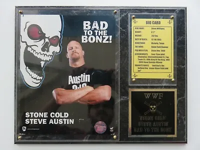 $150 • Buy Stone Cold Steve Austin WWF Bad To The Bonz Plaque WWE Memorabilia Wrestling