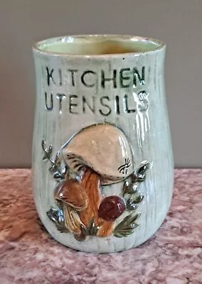 Vintage Mushroom Kitchen Utensil Holder Retro 70s Mushroom Kitchen Decor • $19.77