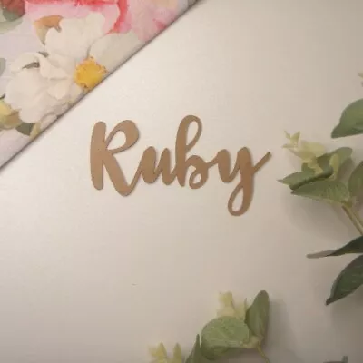 £6.99 • Buy 12 X PERSONALISED WEDDING PLACE CARD NAME - KRAFT CARD - BIRTHDAY PARTY - CRAFT