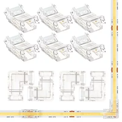 2 Pin 8mm Cob Led Connector KitInclude Gapless Cob Led Strip Connectors 6 Pac... • $12.69