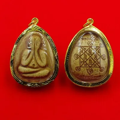 $36.10 • Buy Phra Pidta Jumbo Talisman  LP Toh Gold Micron Pendant Thai Buddha Amulet