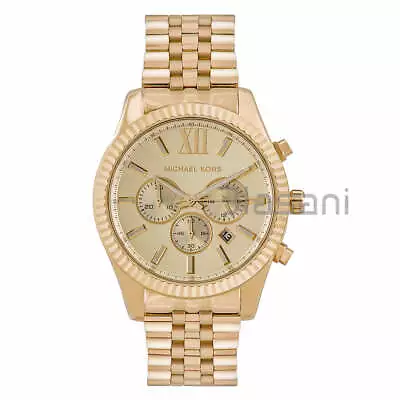 Michael Kors Original MK8281 Men's Stainless Steel Gold-Tone Chronograp Watch • $145