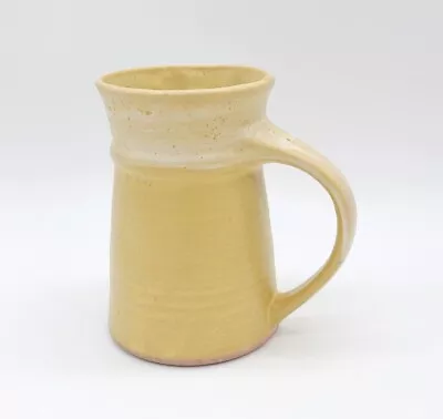 Vintage Cottagecore Pacific Stoneware USA Ceramic Pottery Art Mug Butter Yellow • $29.03