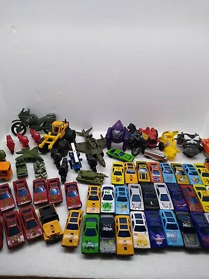 Mixed Lot Of Loose Plastic Toy Cars~ Trucks ~Motorcycle~ Helicopter~ Tanks~  • $19.99