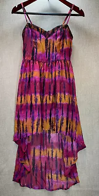 Mimi Chica Women's BOHO Asymmetrical Tie-Dyed Spaghetti Dress Size M • $8.45