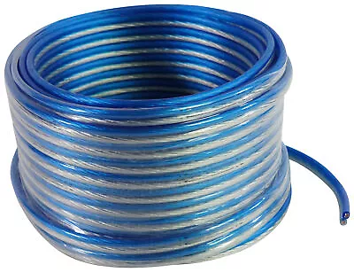 $24.95 • Buy Rockville BLUE 14G50 OFC 14 Gauge 50 Foot 100% Copper Speaker Wire Car Audio