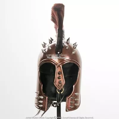 Fantasy Steam Punk Greek Trojan Corinthian Medieval Helmet W Spikes Halloween • $128