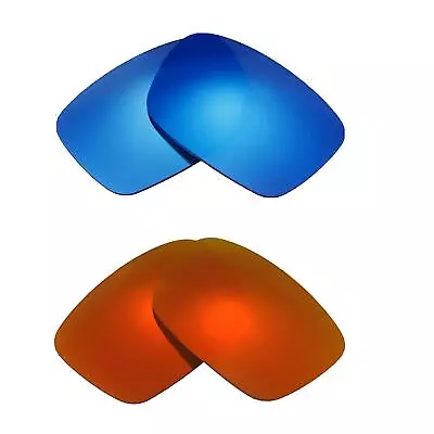 Walleva Two Pairs Polarized Lenses For VonZipper FULTON - Fire Red + Ice Blue • $39.99