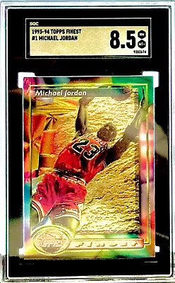  1993-94 Topps Finest (1st Yr) MICHAEL JORDAN #1 SGC 8.5 NM-MINT+ Bulls New Slab • $86.23