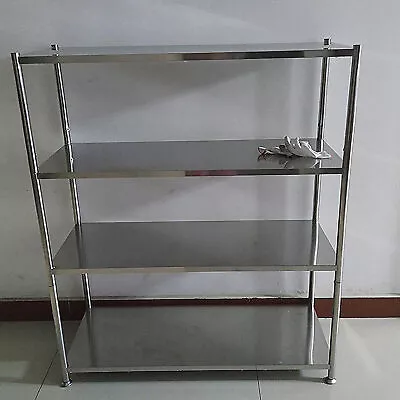 4Tier Stainless Steel Storage Rack Shelving Wire Shelf Kitchen Office Unit Stand • $143.43