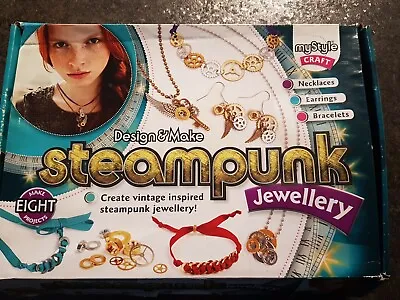 £9.99 • Buy Design &Make Steampunk Jewellery Making Craft Kit My Style Craft Makes 8 Pieces 