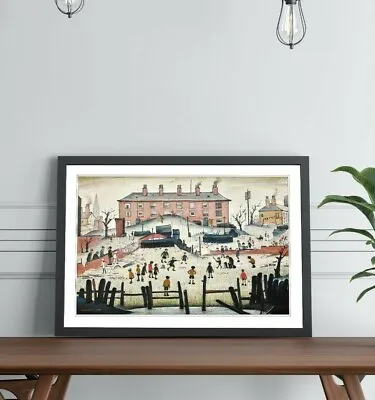 £22.94 • Buy The Cricket Match People FRAMED WALL ART PRINT ARTWORK PAINTING LS Lowry Style