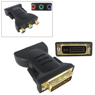 $4.99 • Buy DVI 24+5 Male To 3RCA Female Adapter Converter For Computers Projector TV Cable