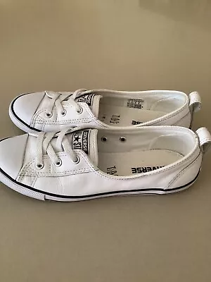 Women’s Converse Chuck Taylor All Star Ballet Leather Shoes Size US 8 • $36.95