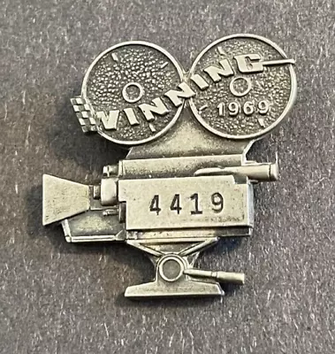 1969 Indy 500 SILVER Pit Pass Badge Pin #4419 Andretti Winner • $45