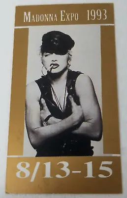 Madonna Expo 1993 Leather Biker Outfit Guest Exhibitor Pass Card Unused • $24.95