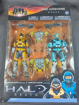 Halo Reach Mc Farlane Toys UNSC Airborne Spartan Mark V & Hazop - Series 2 • £68.99