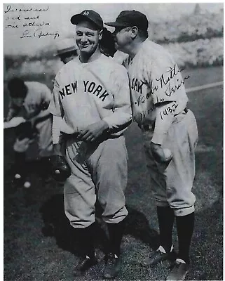 Rare!  The Only One On Ebay!  Babe Ruth & Lou Gehrig  8x10 Signed Reprint • $9.99
