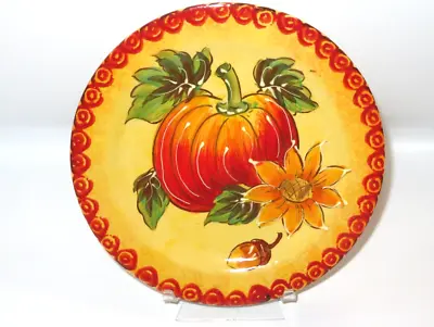 Maxcera PUMPKIN SUNFLOWER ACORN Ceramic Salad Plate - NEW • $10.39