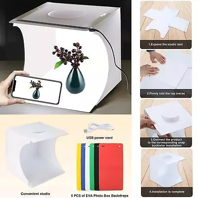 LED Photo Booth Shooting Box Folding Boxes Portable Lightbox Studio Take Picture • $9.76