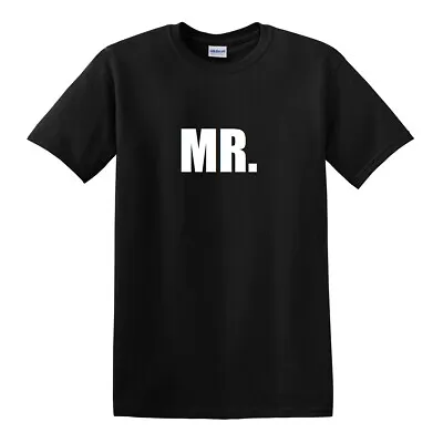 Mr. T-shirt Funny Mister Wedding Groom Honeymoon Husband Wedding Black Tee Shirt • $17.99