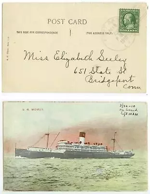 1910 Port Eads Louisiana DPO 1875-1945 Scarce Doane Cancel - Steamship Momus Pc • $15