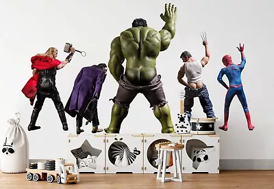 Avengers Marvel Hero Hulk Spiderman Wolverine Thor Wall Decal Sticker Wall Decor • $29.47