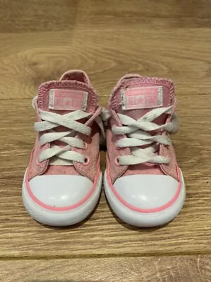 CONVERSE Girls Sneakers/ Trainers- UK Size 6 Infant -  Pink • £8