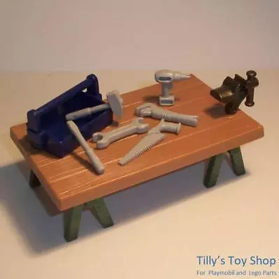 £6.75 • Buy Playmobil   Work Bench/TrestleTable With Vice & Tool Set - Citylife Sets  -  NEW