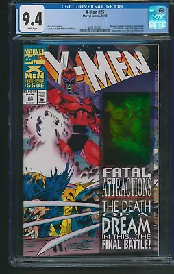 X-Men #25 CGC 9.4 Hologram Cover Marvel Comics 1993 • $59.95