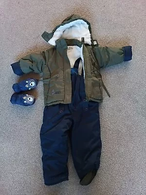 Waterproof Fleece Lined Snow Suit Wet Suit Coat Trousers  1 - 2 Year 12 24 Month • £8.99