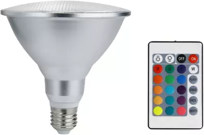 PAR38 Colored LED Light Bulb RGB + Cool White E27 45W Daylight Dimmable With ... • $29.99