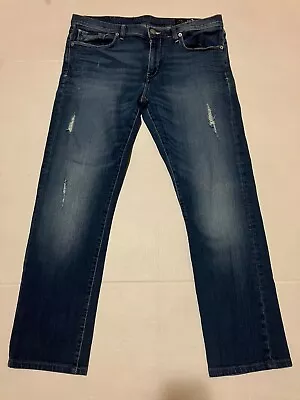 Armani Exchange Jeans Mens Size 30 Blue Distressed Slim Denim J13 A/X • $34.99