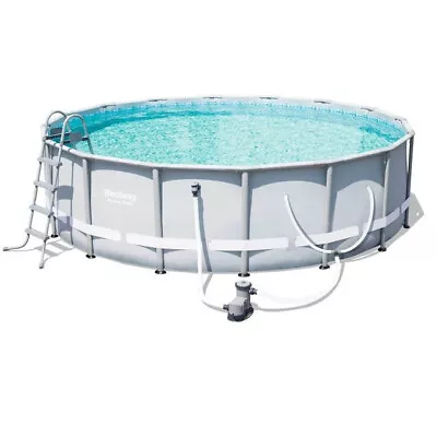 Bestway 16ft X 48in Round Power Steel Frame Above Ground Pool Set & 6 Cartridges • $750