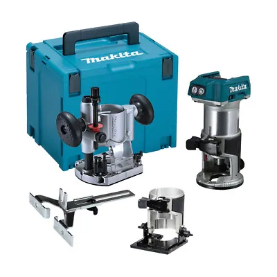 Makita DRT50ZJX2 18v Brushless Router - 2 Bases (Body Only + Case) • £252