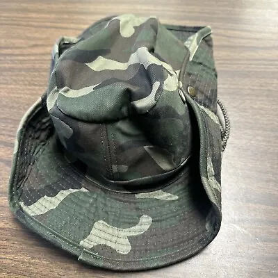 Smith & Wesson Vented Boonie Bucket Hat Size Small S Vintage Woodland Camo • $13.99