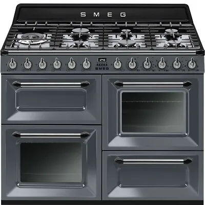 Smeg Range Cooker TR4110GR Graded 110cm Slate Grey Dual Fuel (JUB-9170) • £1999